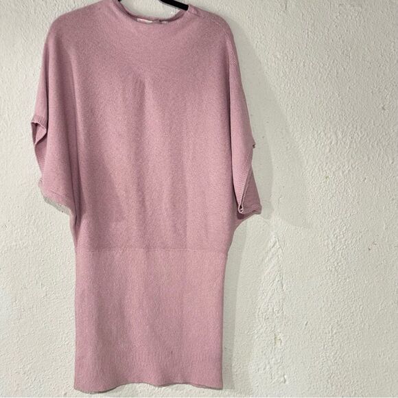 Free People Amara Sweater Mini Elegant Lilac Knit Dress Large NWT - Picture 3 of 9